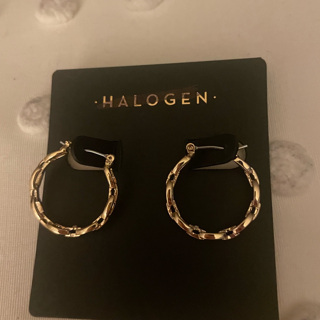 Halogen Textured Gold Earrings 18$
